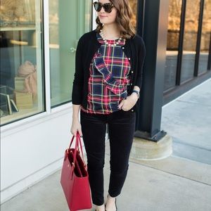 J. Crew Stewart Tartan Plaid Ruffle Tank Top
